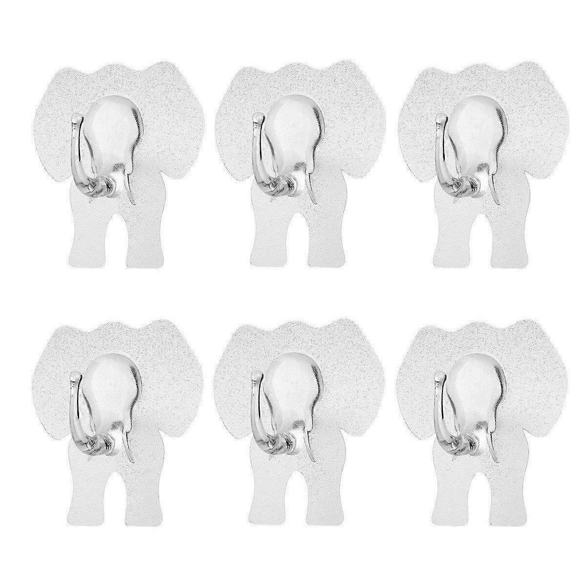 Cubicle Hooks Traceless Hook Outdoor Use 3.7 * 3.6 Inch White 6Pcs