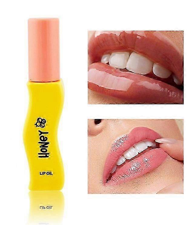 Olio per labbra idratante infuso di miele, lucidalabbra nutriente per labbra secche, elevata lucentezza, finitura liscia, idratante a lunga durata, profumo di miele fresco, 8 ml