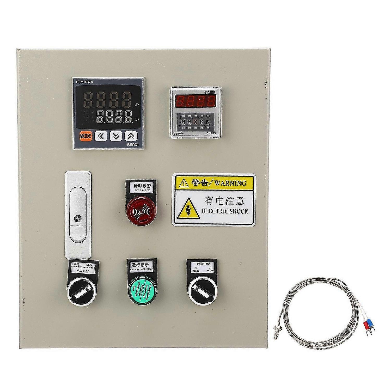 Temperature Control Box Accurate Controlling PID Temperature Controller Thermostat Box with Thermocouple 220V AC 7.5KW