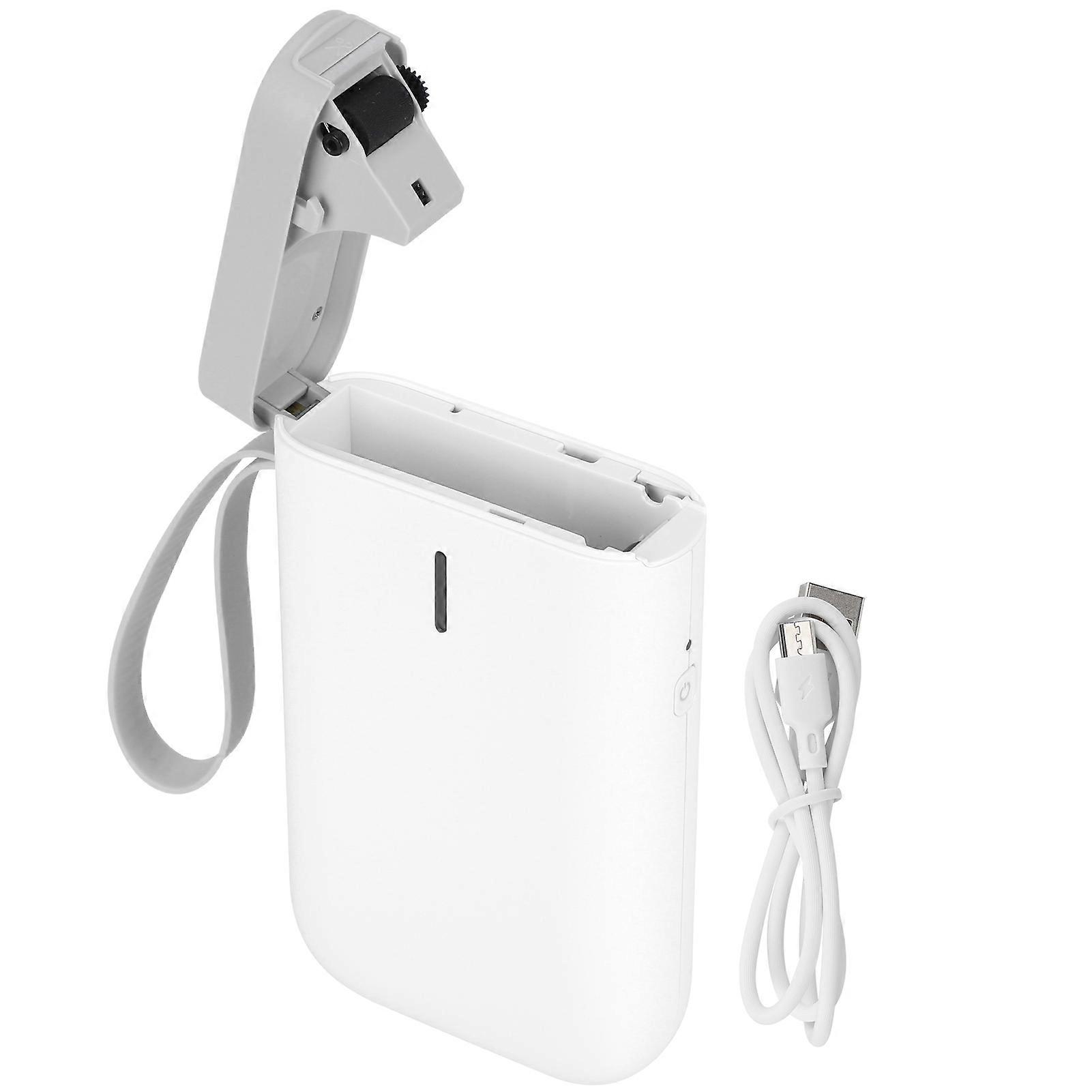 Small Label Printer Household HandHeld Portable Bluetooth Thermal Sticker Maker Machine(White )