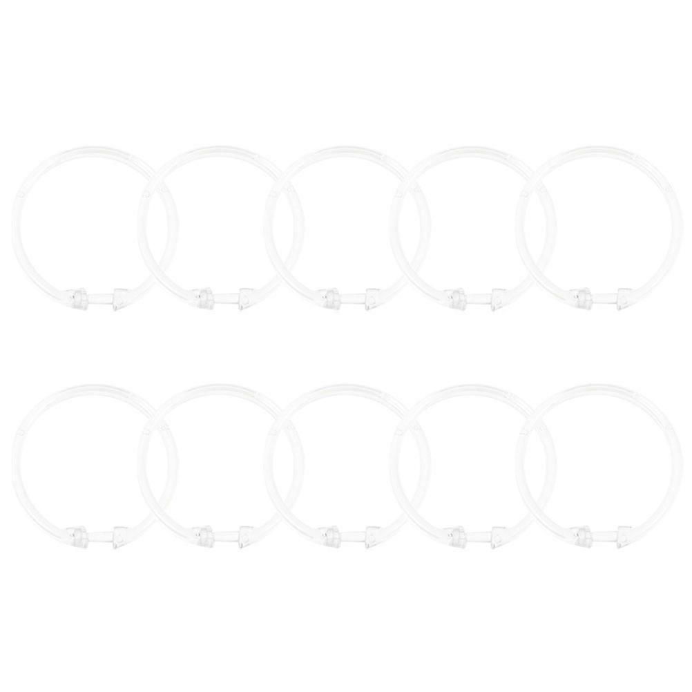 Clear Shower Curtain Rings Set of 10 Replacement Hooks for Easy Installation Smooth Sliding Compatible with Standard Roman Rods Bathroom Use