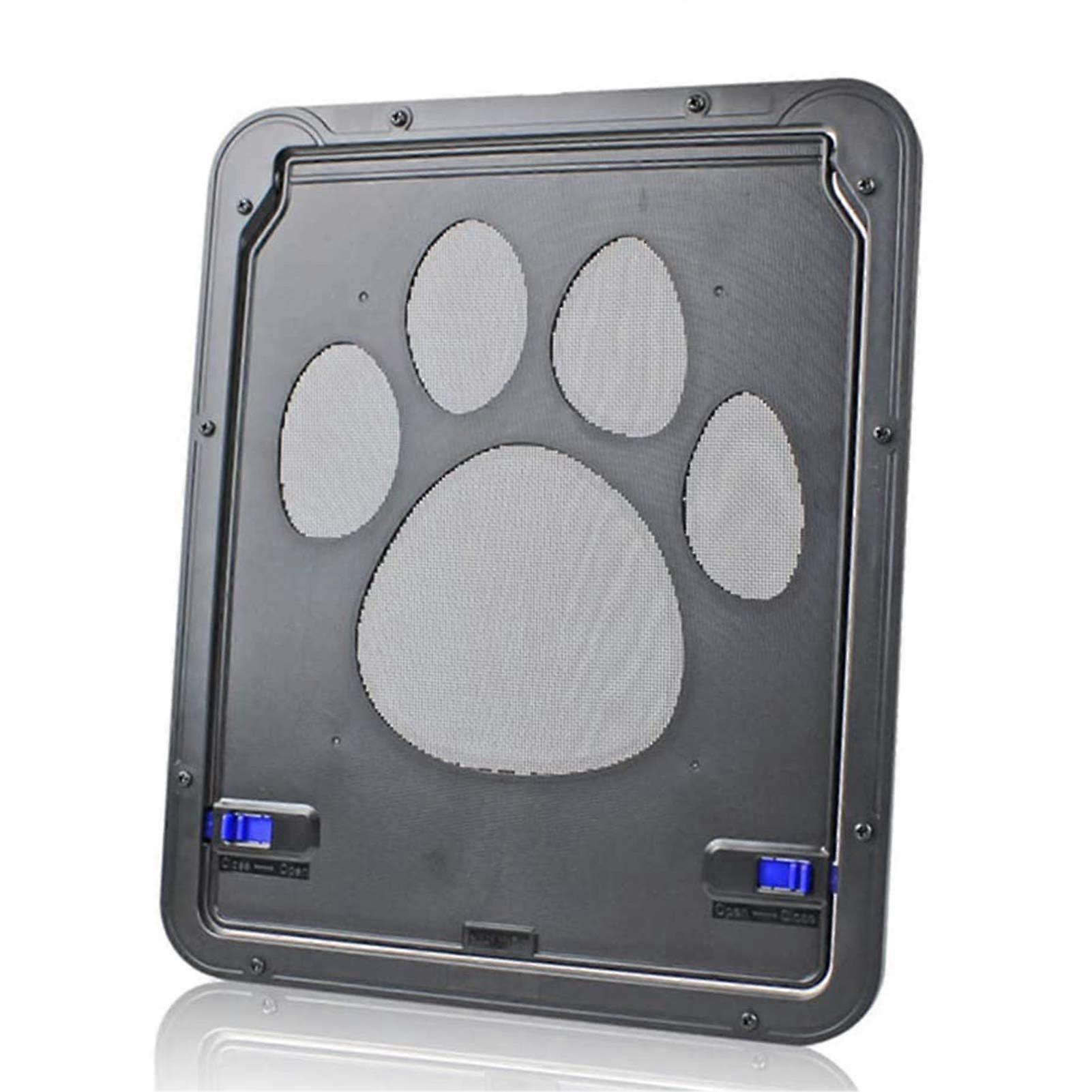 Cat Flaps, Pet Door/Cat Flap, Pet Windproof Flap Door for Window Screen Door, Magnetic Flap Door with 2Way Hand Lock, 2 Sizes (Size: Small)