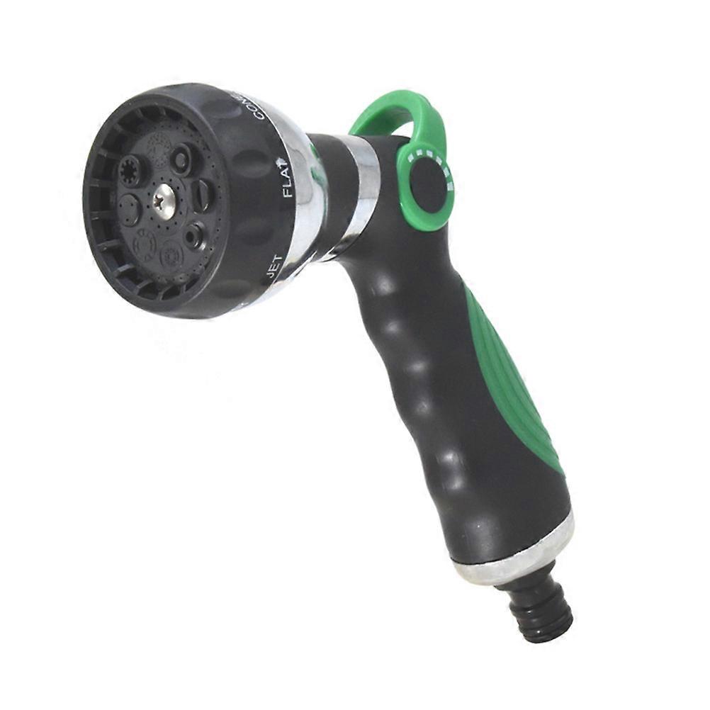 Heavy Duty Garden Hose Nozzle with Multiple Spraying Patterns, Ergonomic Non Slip Handle, and Flow Control for Efficient Watering