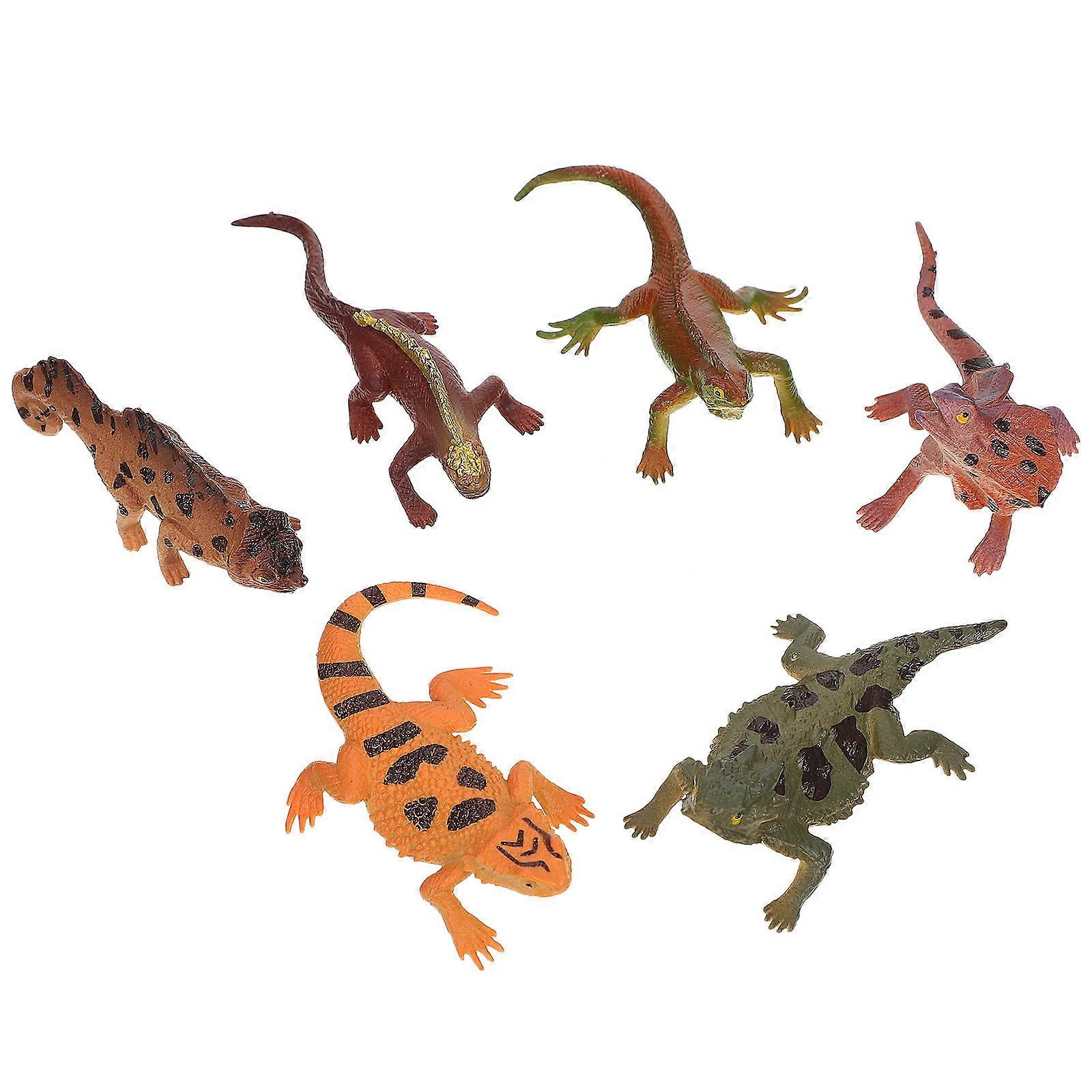 Animal Statue Toys for Kids Use Made of PVC Assorted Color 6pcs
