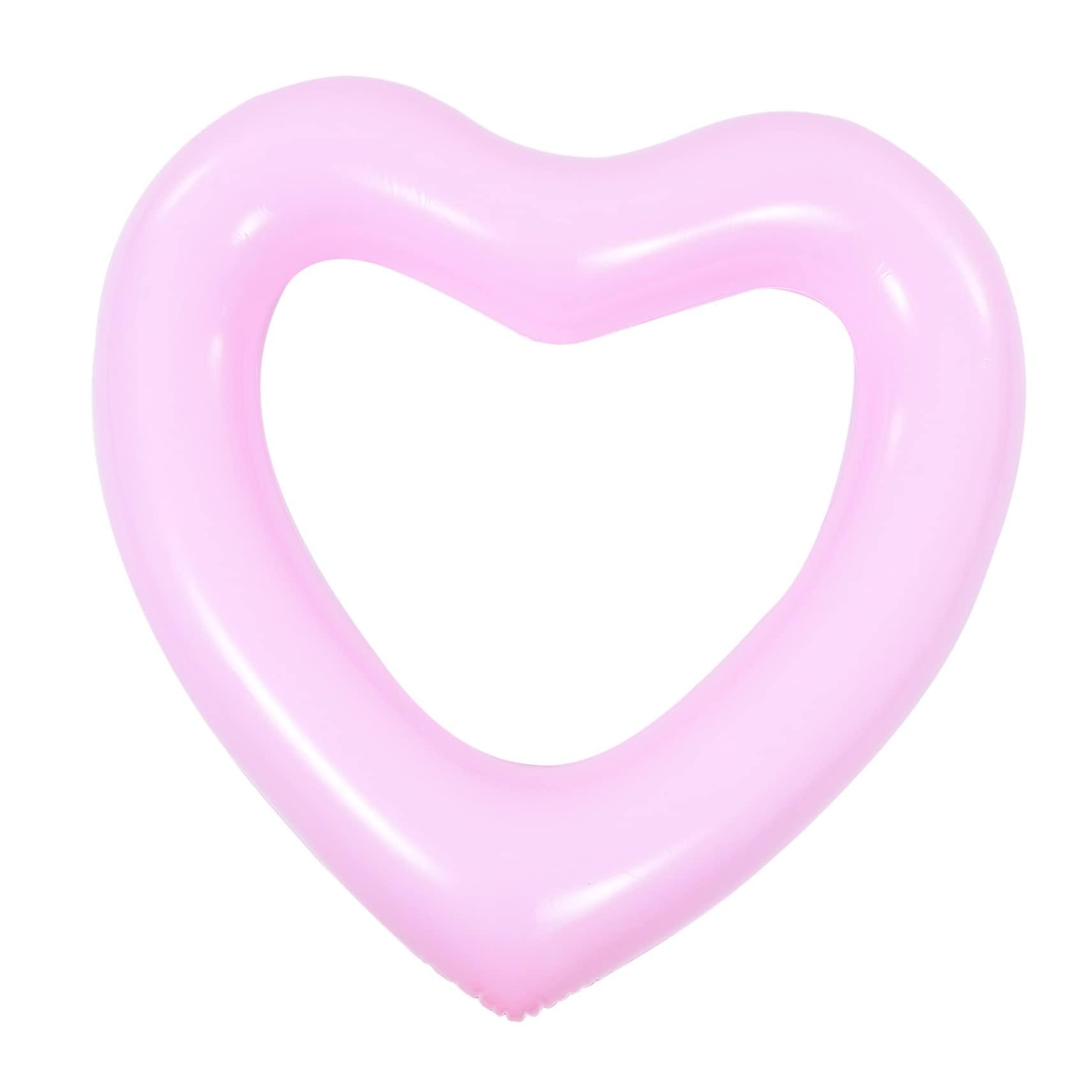 Heart-Shaped Inflatable Swim Ring Pool Float for Adults, 120x90cm, High-Quality for Beginners, Beach Parties, and Pools
