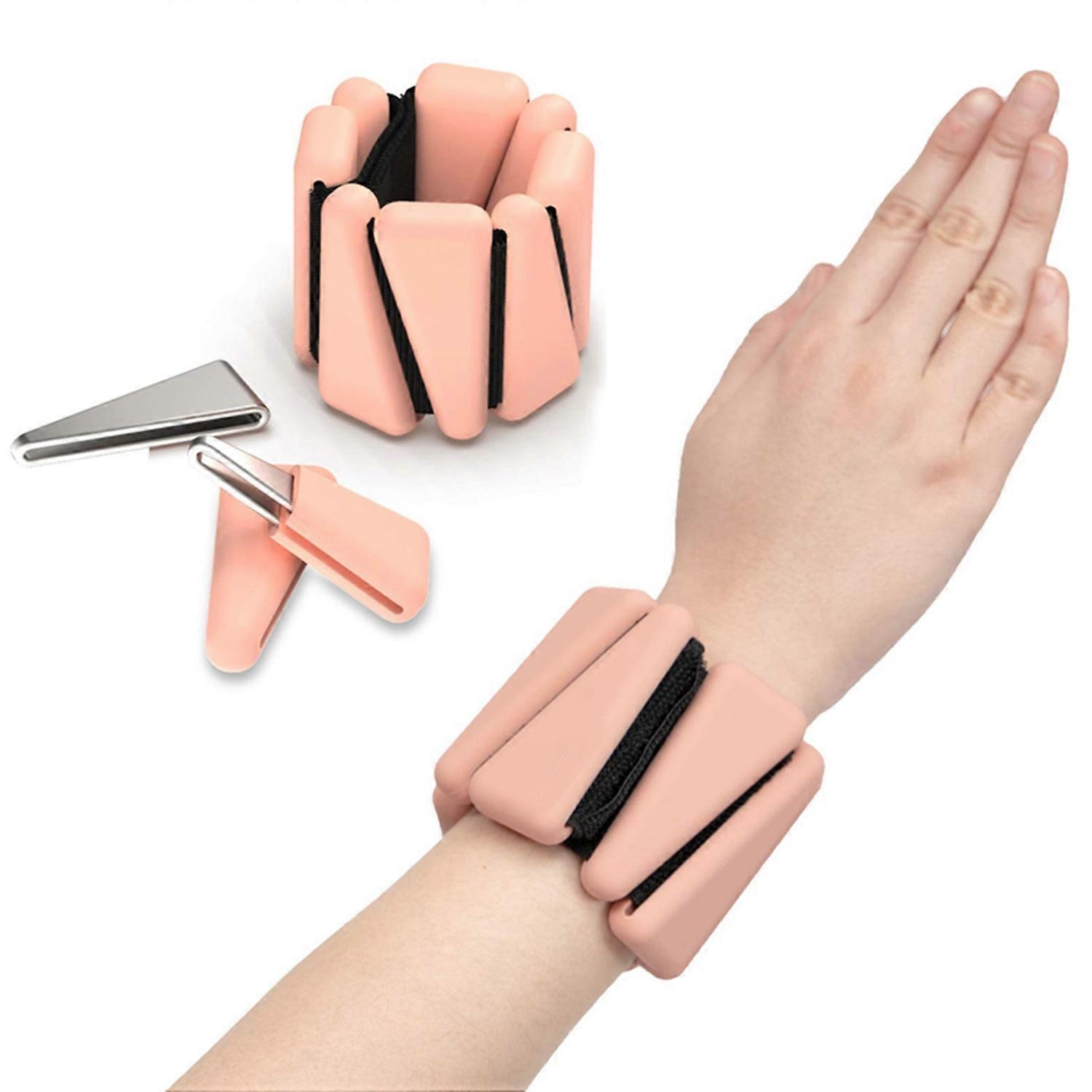 1 Pair 2LB Triangle Shaped Wrist Weight Arm Strength Training Wristband Fitness Workout Equipment - 