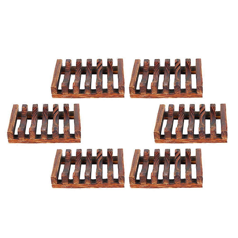 Kitchen Countertop Decor Soap Wooden Stand Synthetic Material Fracture Resistance 6Pcs