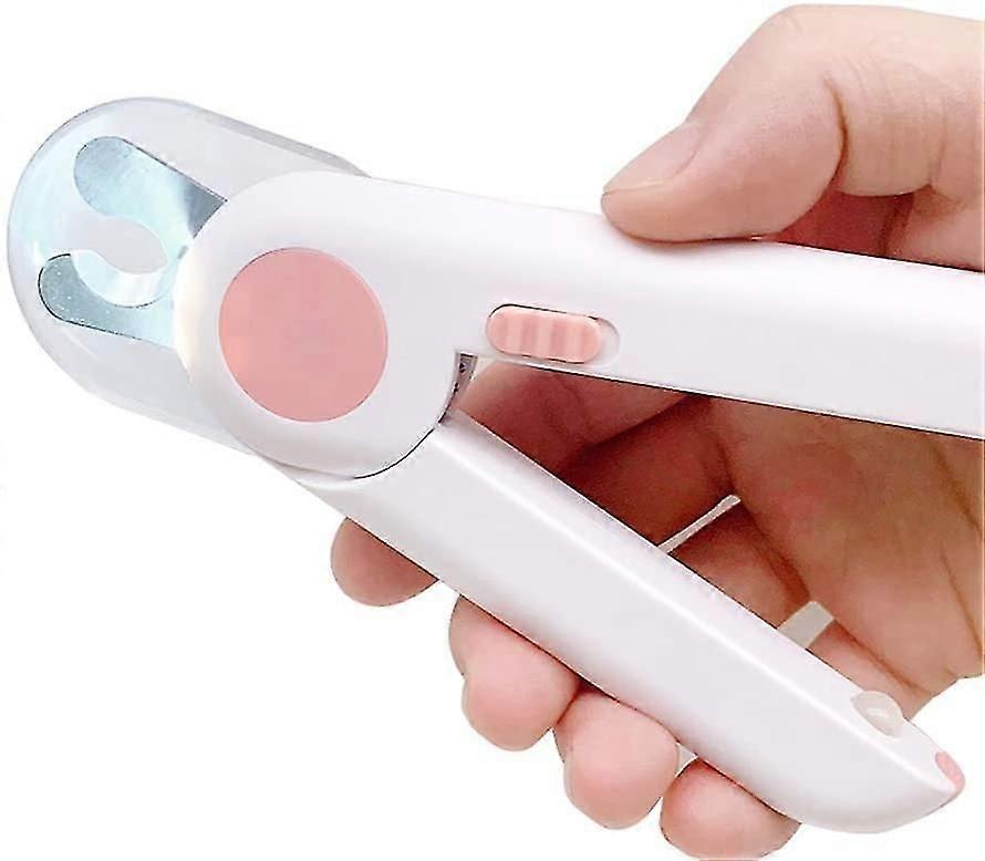 Dog Cat Nail Clipper, Professional Pet Claw Clipper, with LED Lights and Splash Guard, for Small and