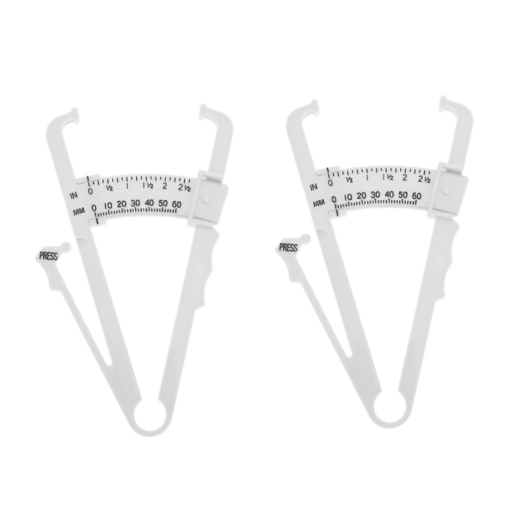 2 Pieces Body Fat Caliper Accurate Skinfold Measurement Tool for Fitness Monitoring and Body Analysis Portable and UserFriendly