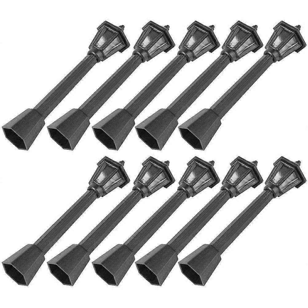 Black Miniature Streetlight Models Resin Material Decorative and Creative for