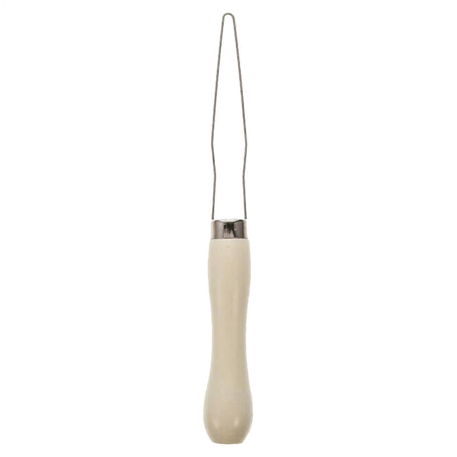 Grip Button Hook Helper, Assistive Tool for Limited Dexterity, PullThrough Button Aid, Ergonomic Handle Design, Durable, Wire Loop, 1 Piece, White
