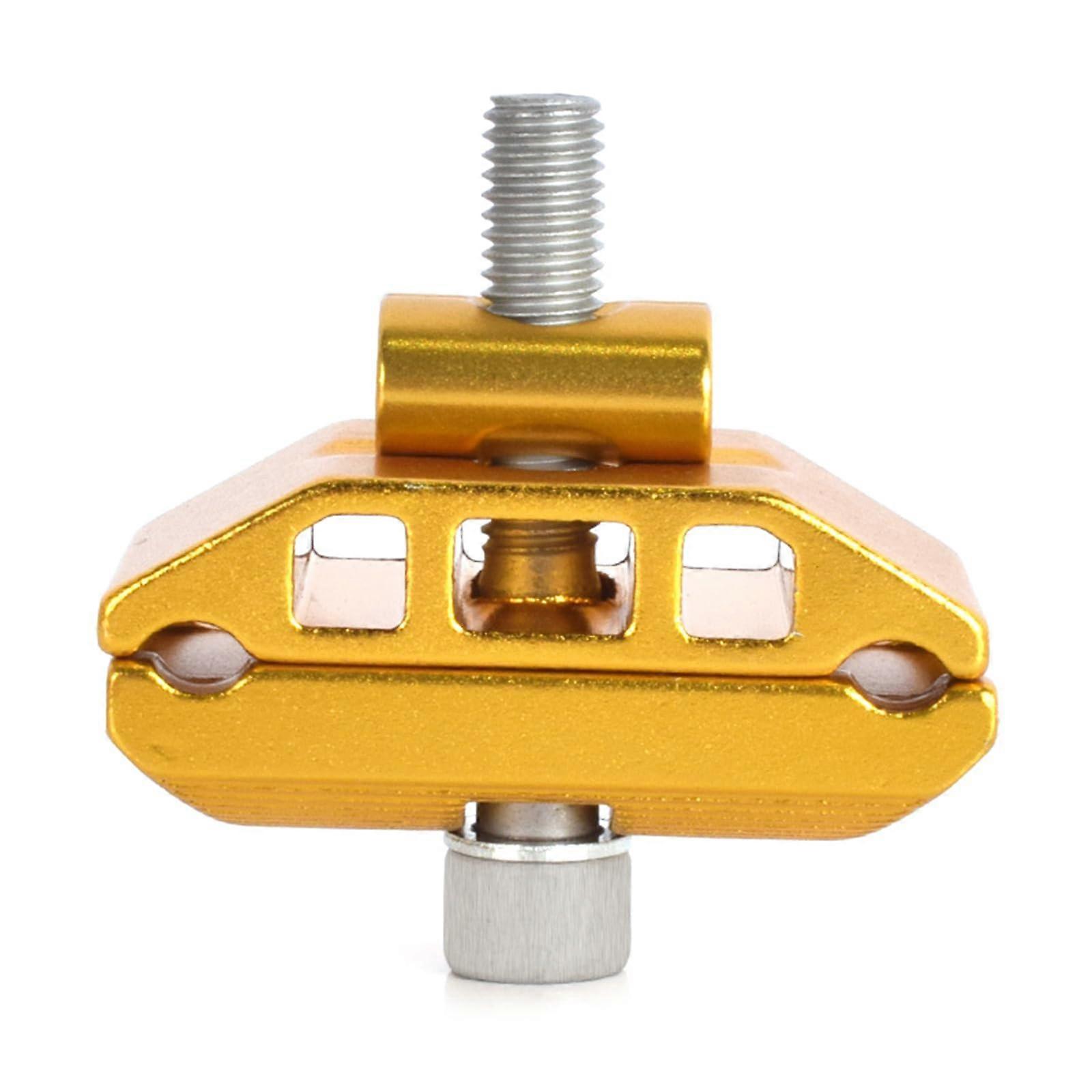 Bicycle Seat Post Head Aluminum Alloy, Adjustable Mounting Connector, Compatible with Mountain Bikes, Gold Finish