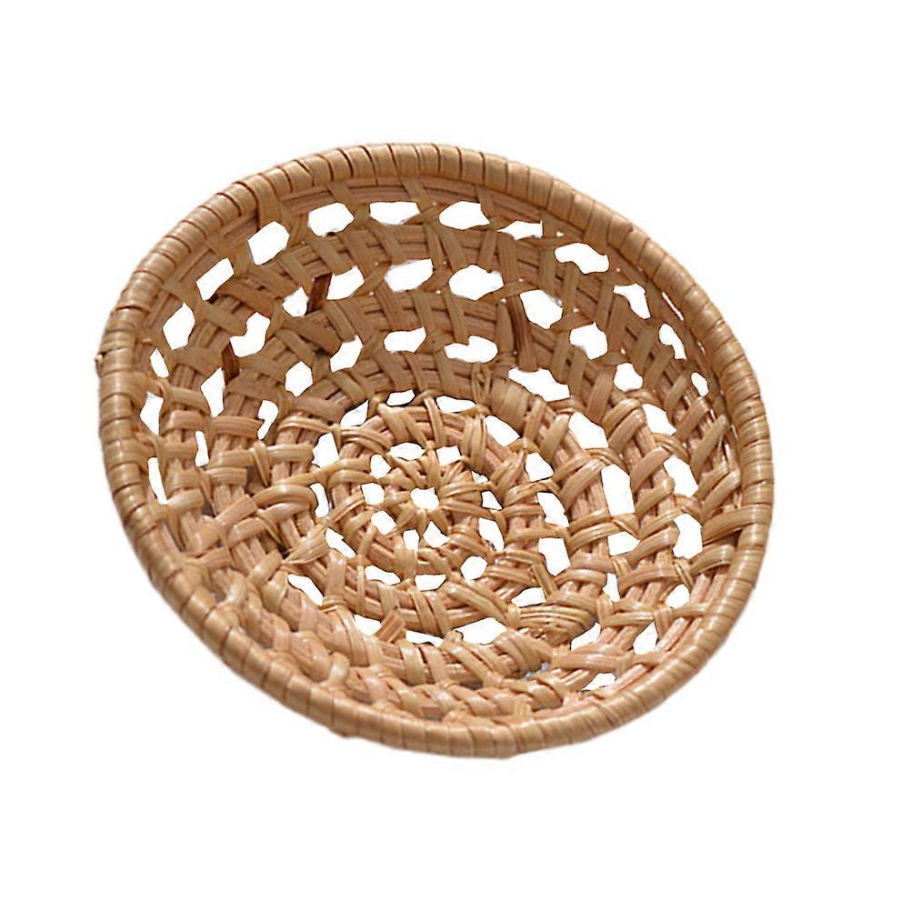 Bamboo Fruit Storage Basket 1Pcs Light Brown Versatile Storage Desktop Organizer