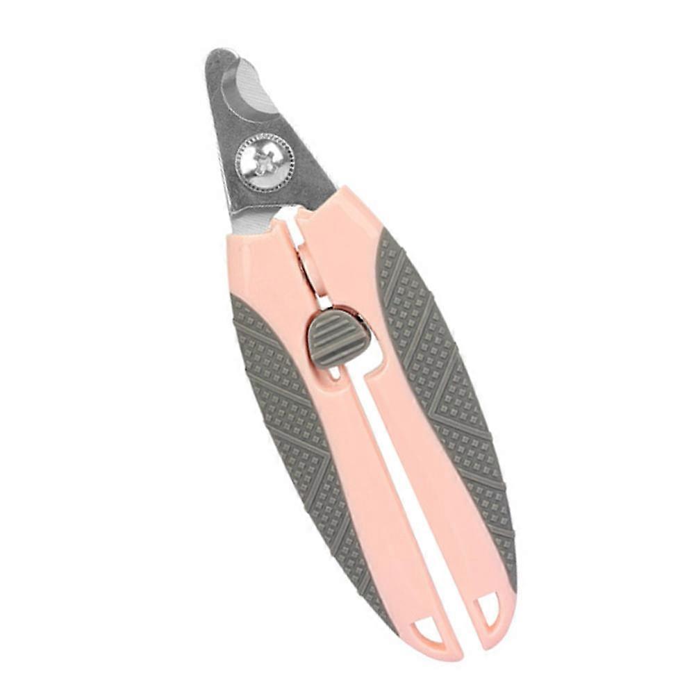 Durable Pet Nail Clipper for Cats and Dogs with Anticutting Blood Line and Comfortable Grip Pink