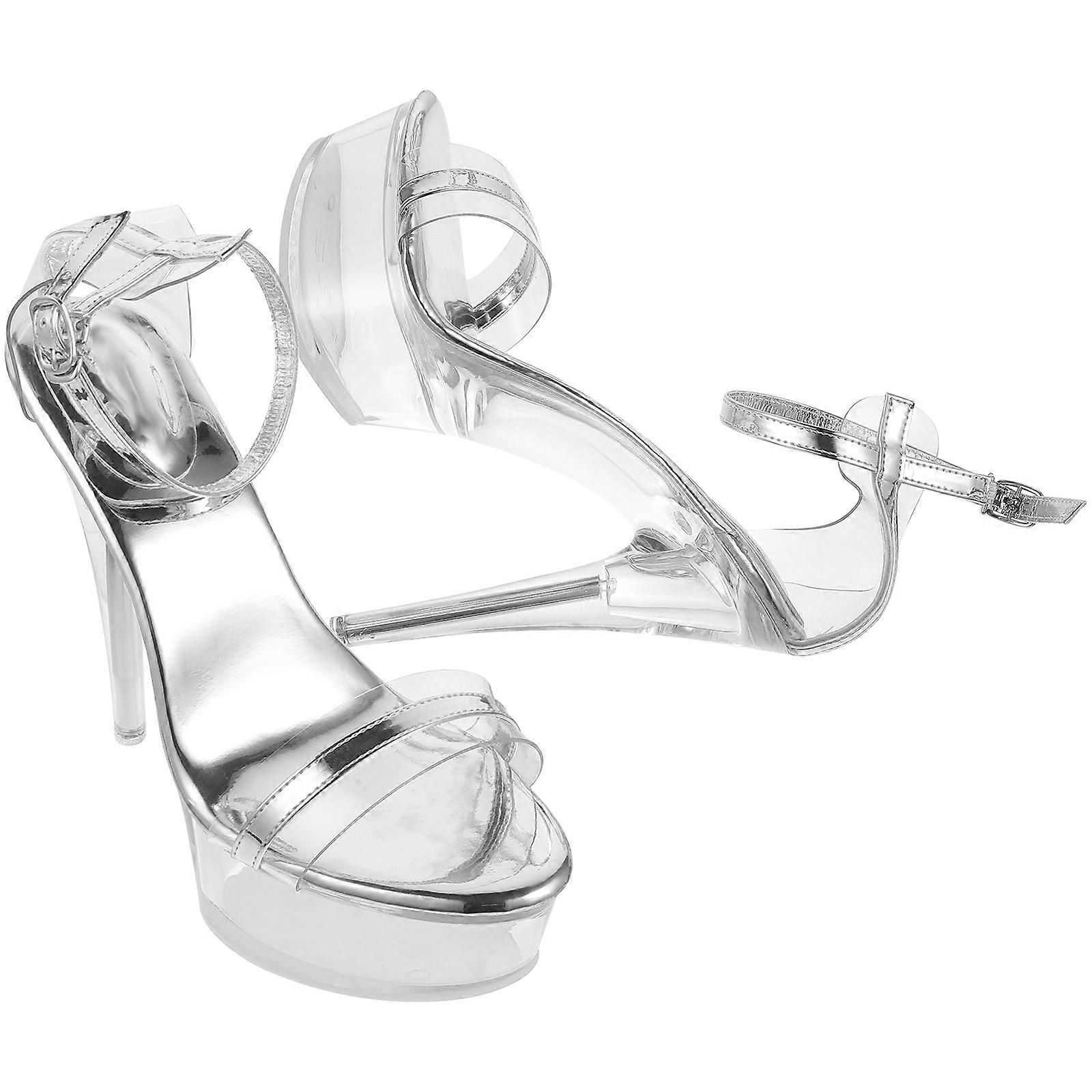 High Heels Platform Chic High Heeled Sandals Special Occasions Durable Rubber Material 1 Pair