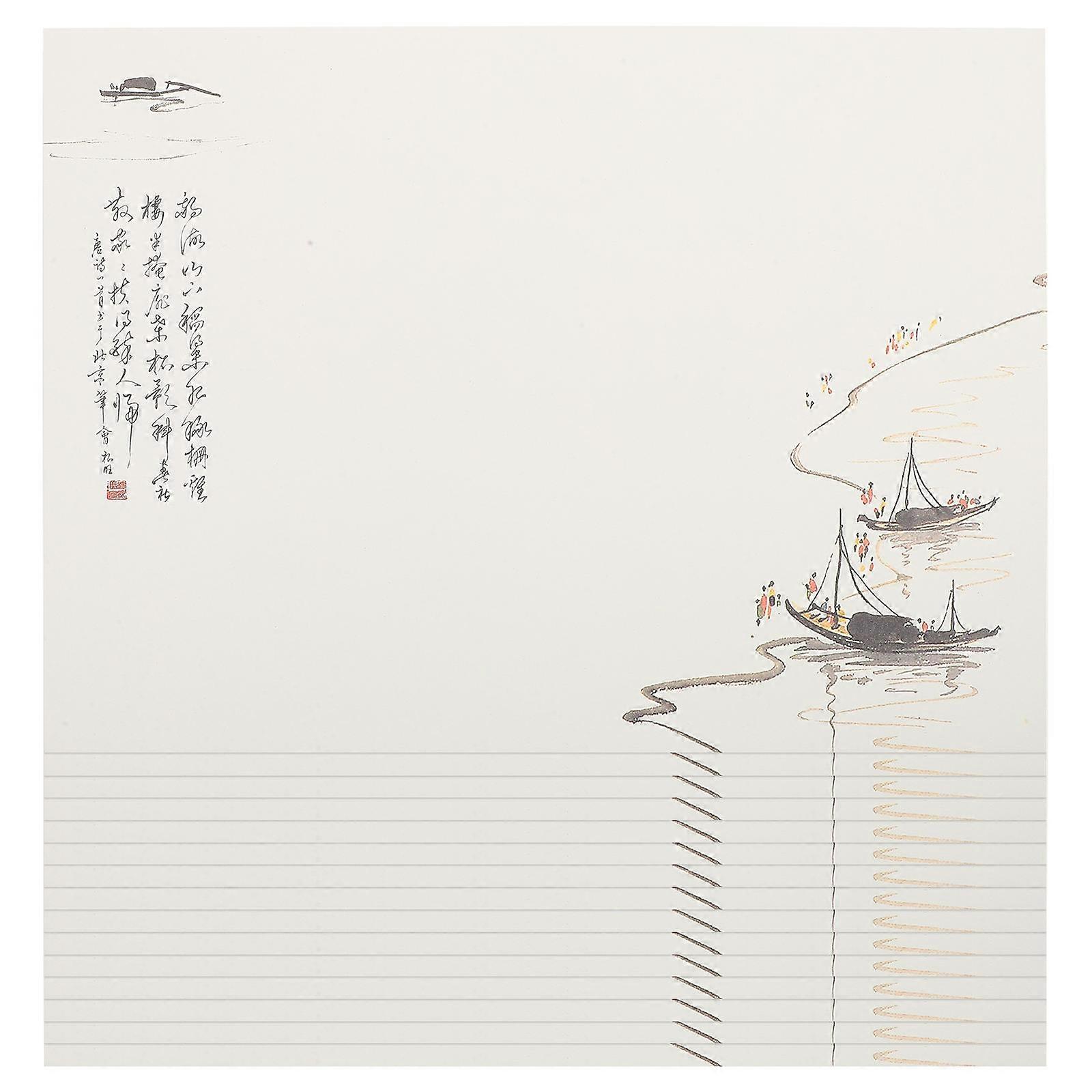 Vintage Letter Writing Paper Classic Rectangular Design Suitable For Notes Announcements 10Sets