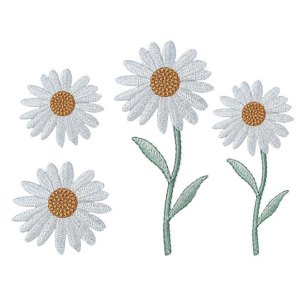 لطيف خياطة على زينة ديزي تصميم التطريز الموضوع 4.6x4.5 سم الخياطة الديكور 4 قطع