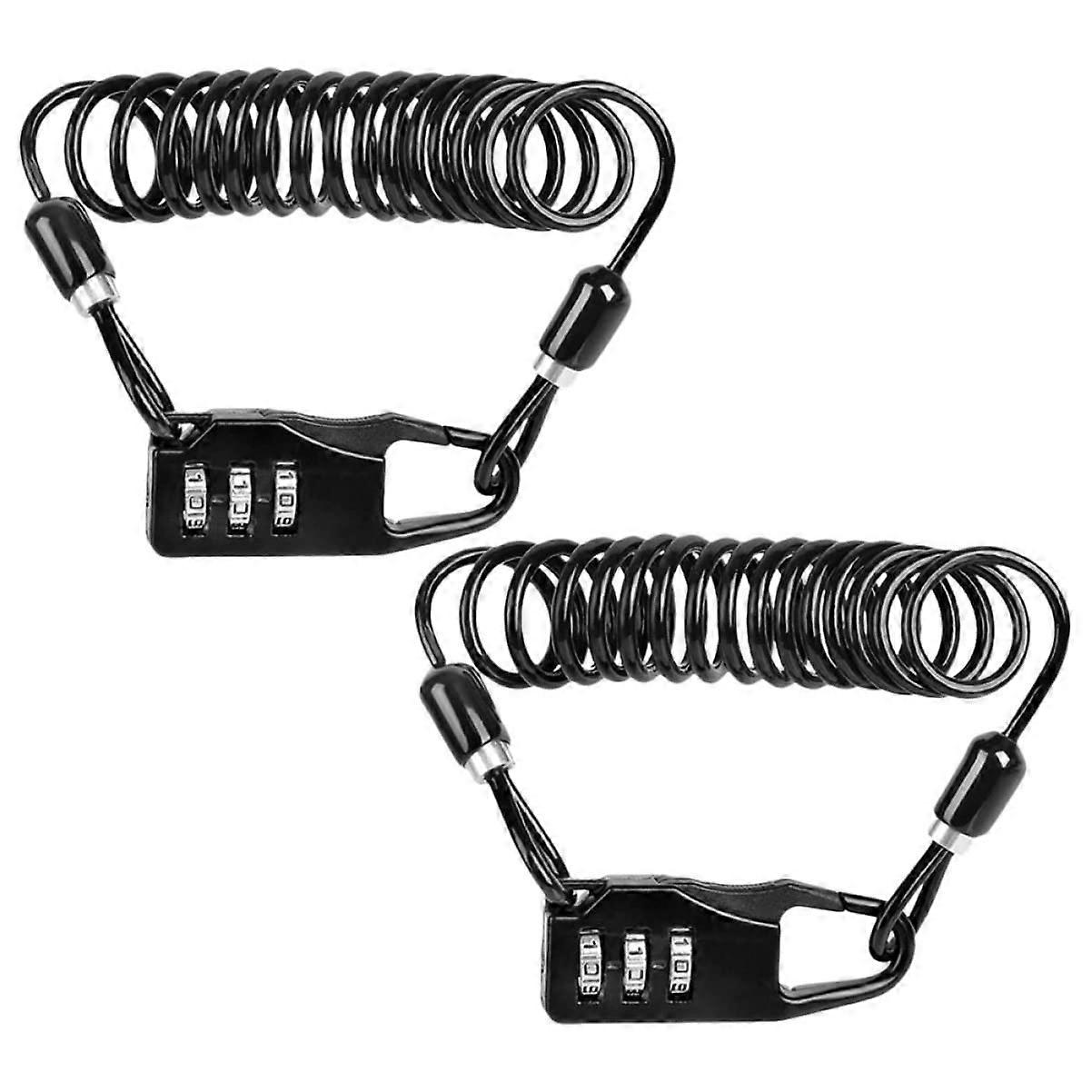 2digit password security cable lock for bicycles, durable with adjustable steel cable for mountain bikes and scooters.