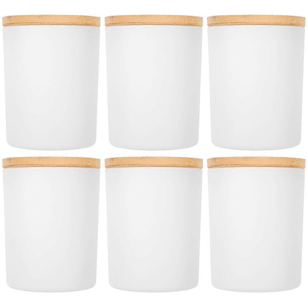 Jars For Candles Storage Containers Simple Design Grey Color 3.73X2.67X2.67in 6 Sets