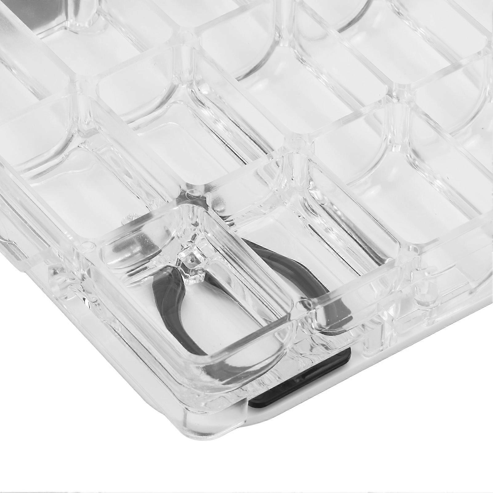 Watercolor Palettes Box 24 Grids U Shape Good Airtightness 6 Airtight Locks Large Capacity Paint Box for Art Classroom