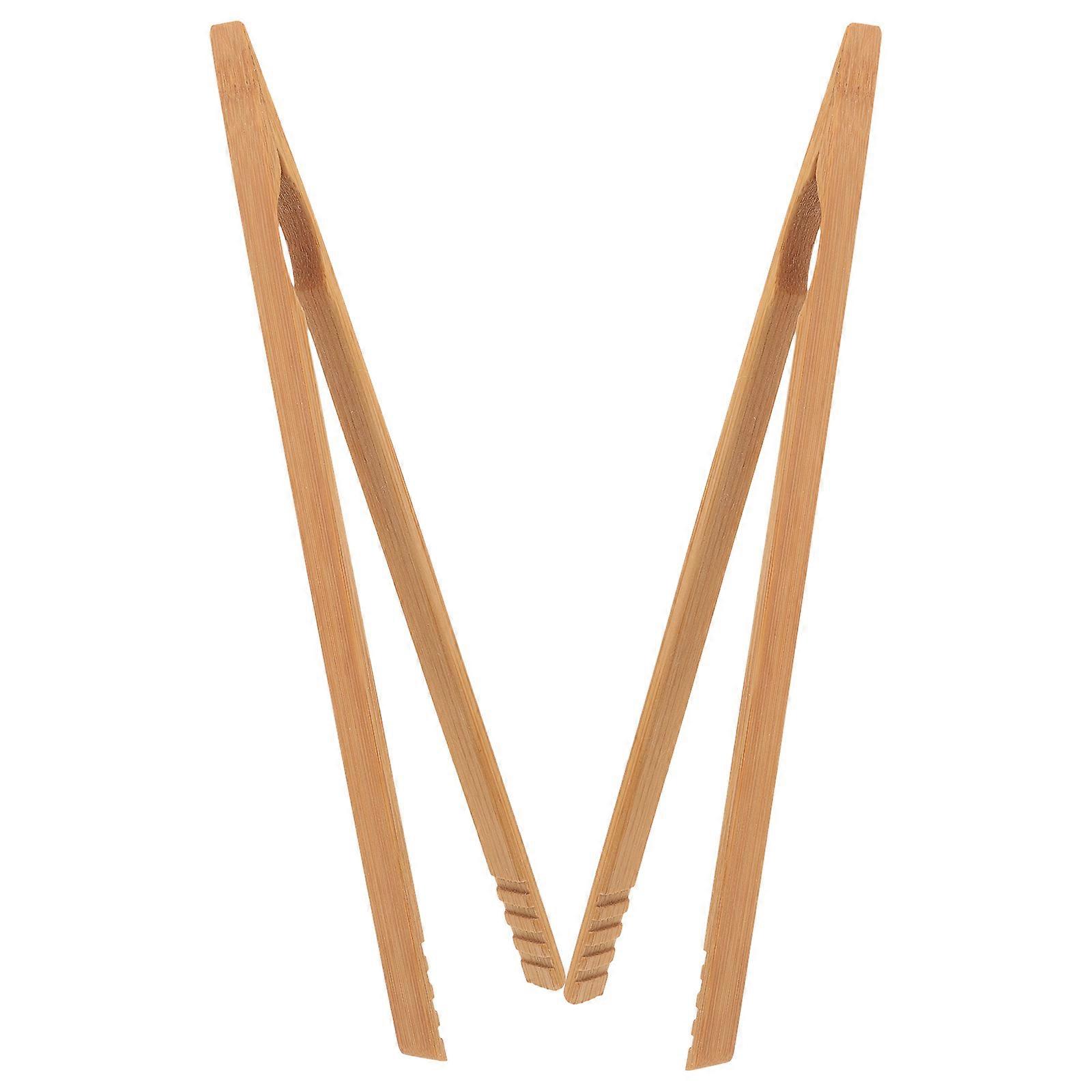 Bamboo Tweezers for Daily Use with Non-Slipping Handle and Ergonomic Design 2pcs Beige