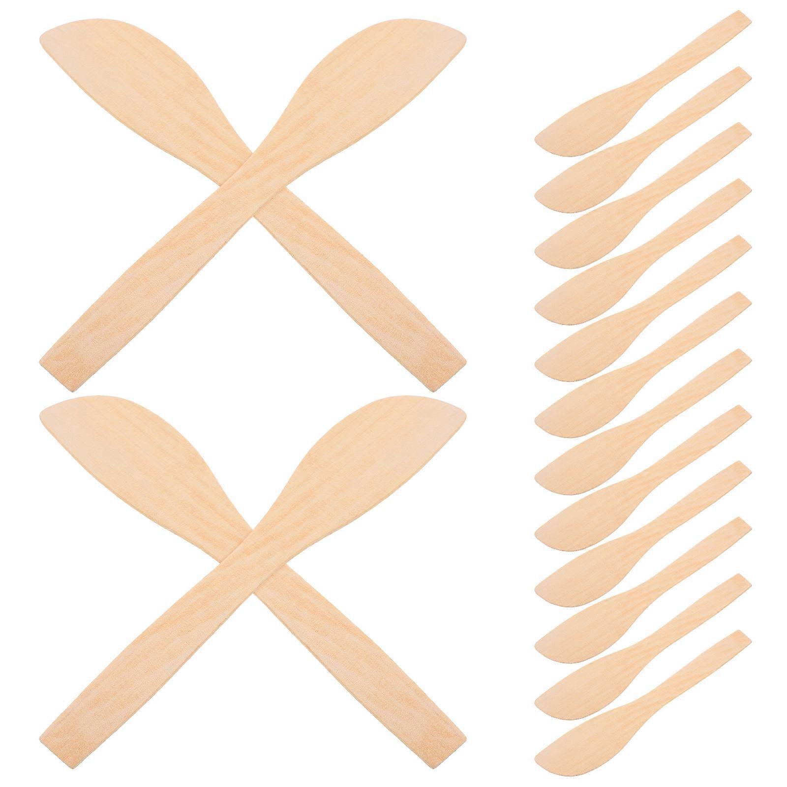 20PCS Wooden Spoons for Jam Spreading Dumpling Filling Kitchen Tools Ideal for Making Dumplings Baking Pastry and Cookies