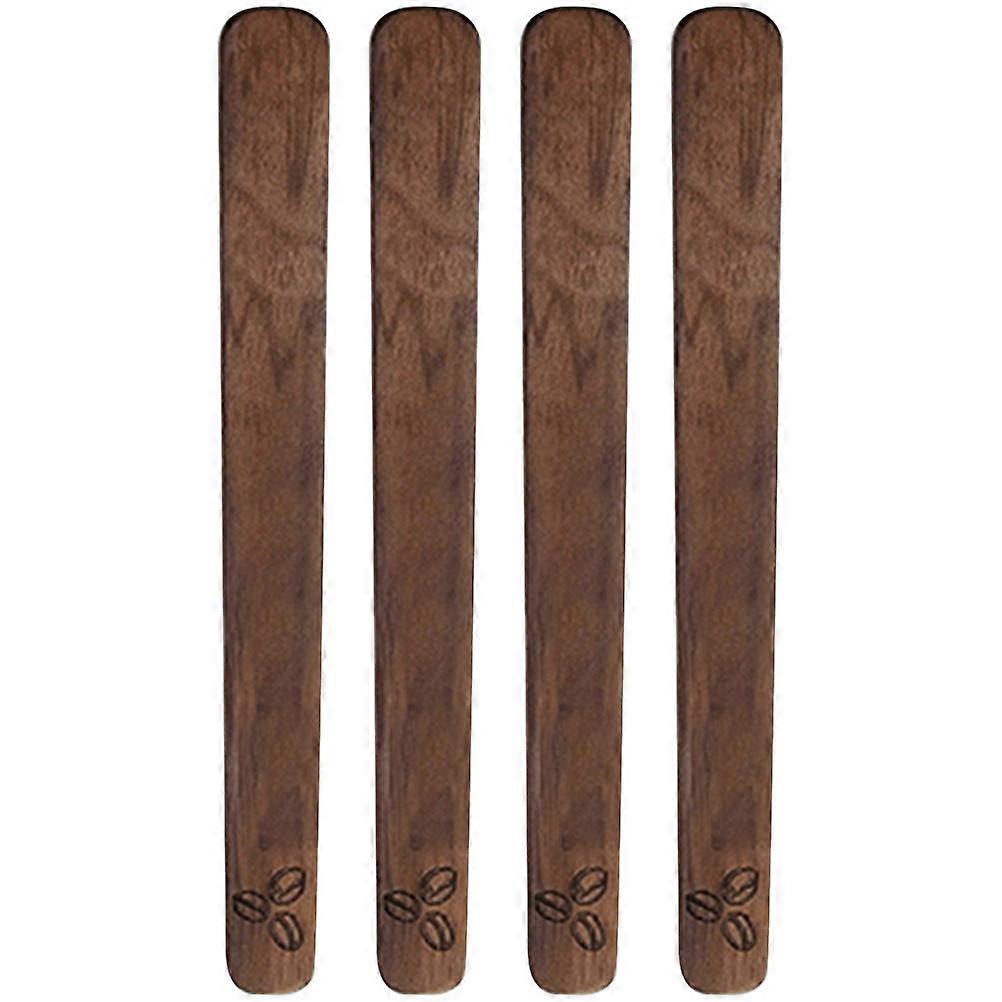 Wood Coffee Stirrers Reusable for Kitchen Use Decorative Cocktail Stirring Slices 4 Pieces