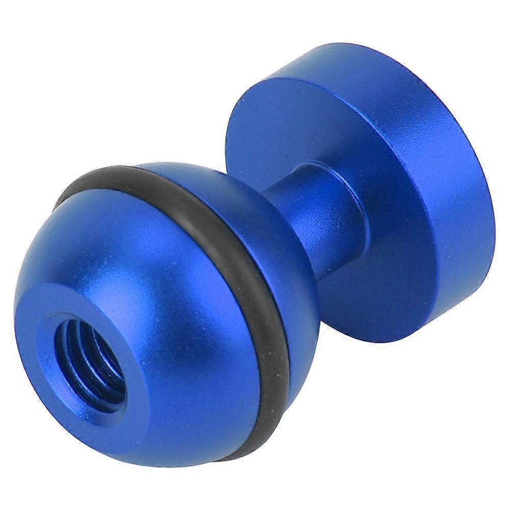 Diving Light Bracket Action Camera Ball Head Base Hot Shoe Mount 1/4 Screw Hole(blue)