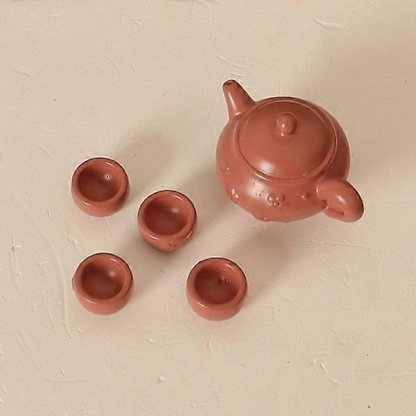5pcs/set Dollhouse Teapot Teacup Water Cup