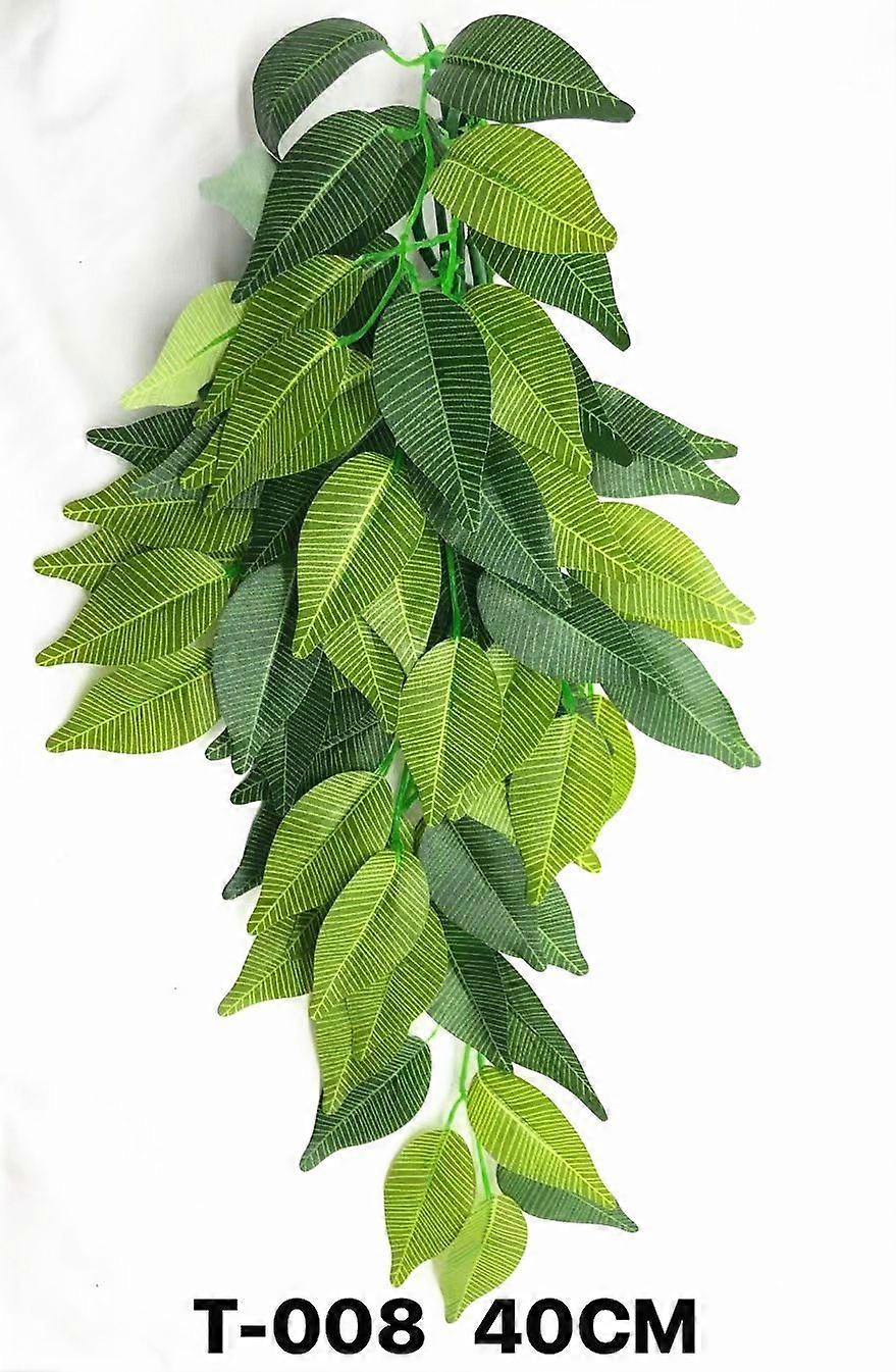 Reptile Terrarium Plants Vines: Artificial Leaves For Lizard Habitat Decoration - Fake Plants Climbing Vines For Gecko Snake And Chameleon Tank Access