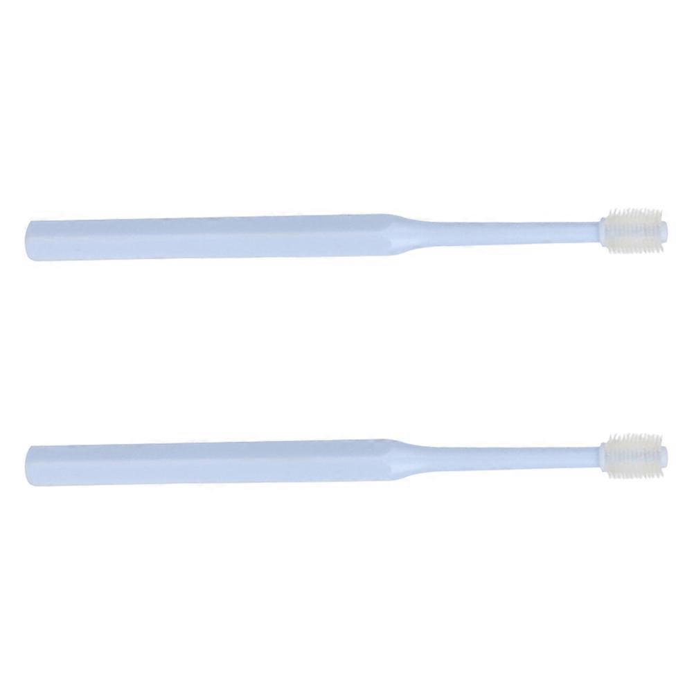 Pet Toothbrush with Ergonomic Slip Resistant Handle, 2 Pack Soft TPE Bristles for Cats and Small Dogs, Portable Dental Care Kit for Kittens and
