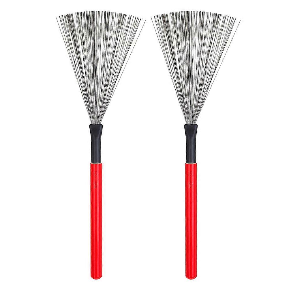 Brushes For Drums 2Pcs Round Shape For Youth Bands 35x4CM Spring Back Effect