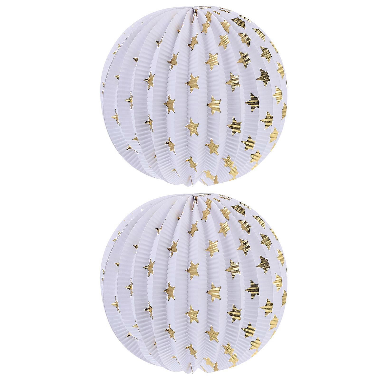 Durable Decorative Paper Lanterns for Party Decor 2pcs Multi Color Foldable Design Lightweight