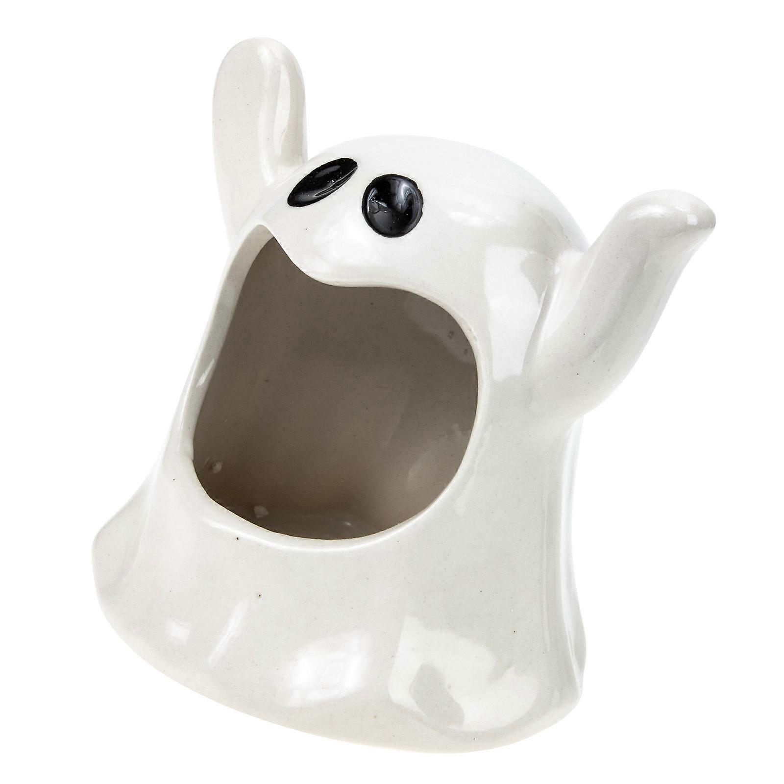 Festive Halloween Candlestick Holder With Ghost Shape Design For Home Decoration And Indoor Use 1Pcs