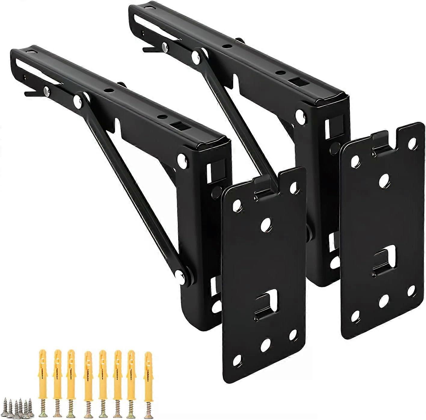 Folding Shelf Brackets, 2 Pack Detachable Heavy Duty Wall Mounted