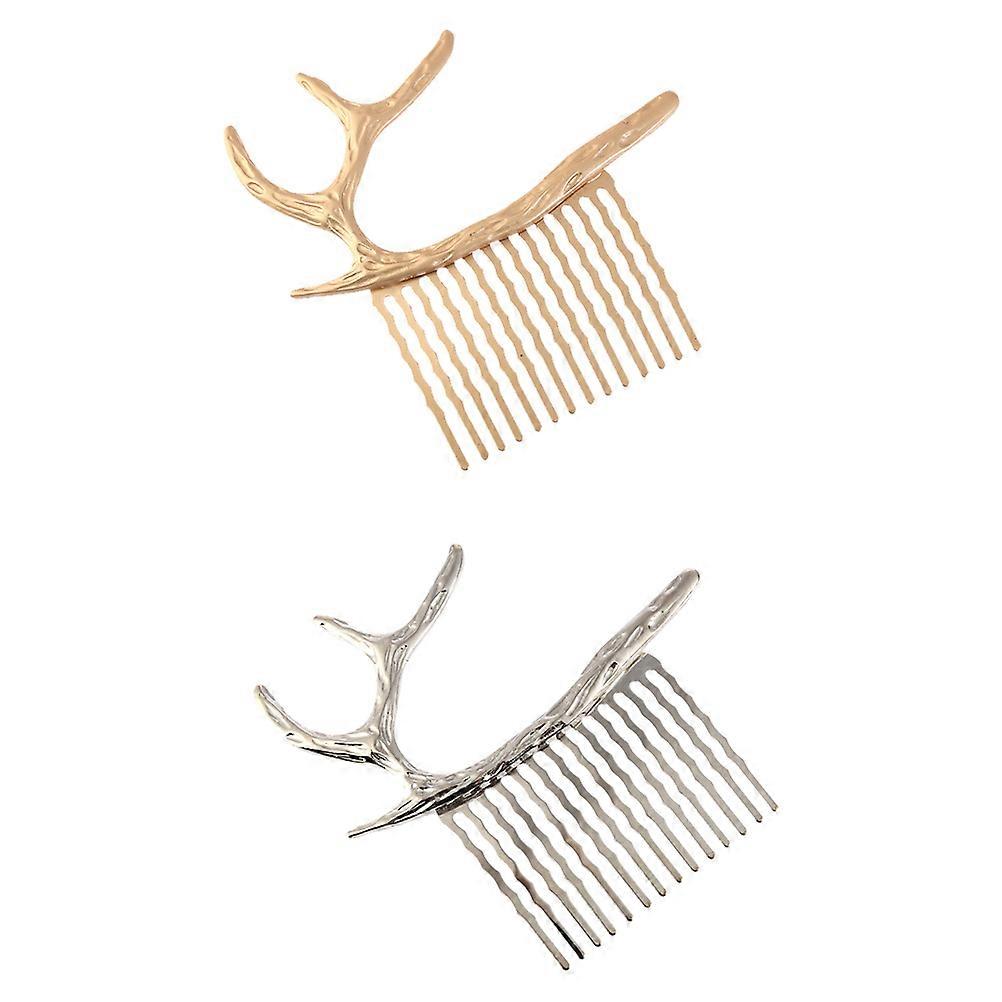 Here's a refined and professional product description based on the title you provided:
**2pcs Decorative Hair Combs for Women – Elegant Antler