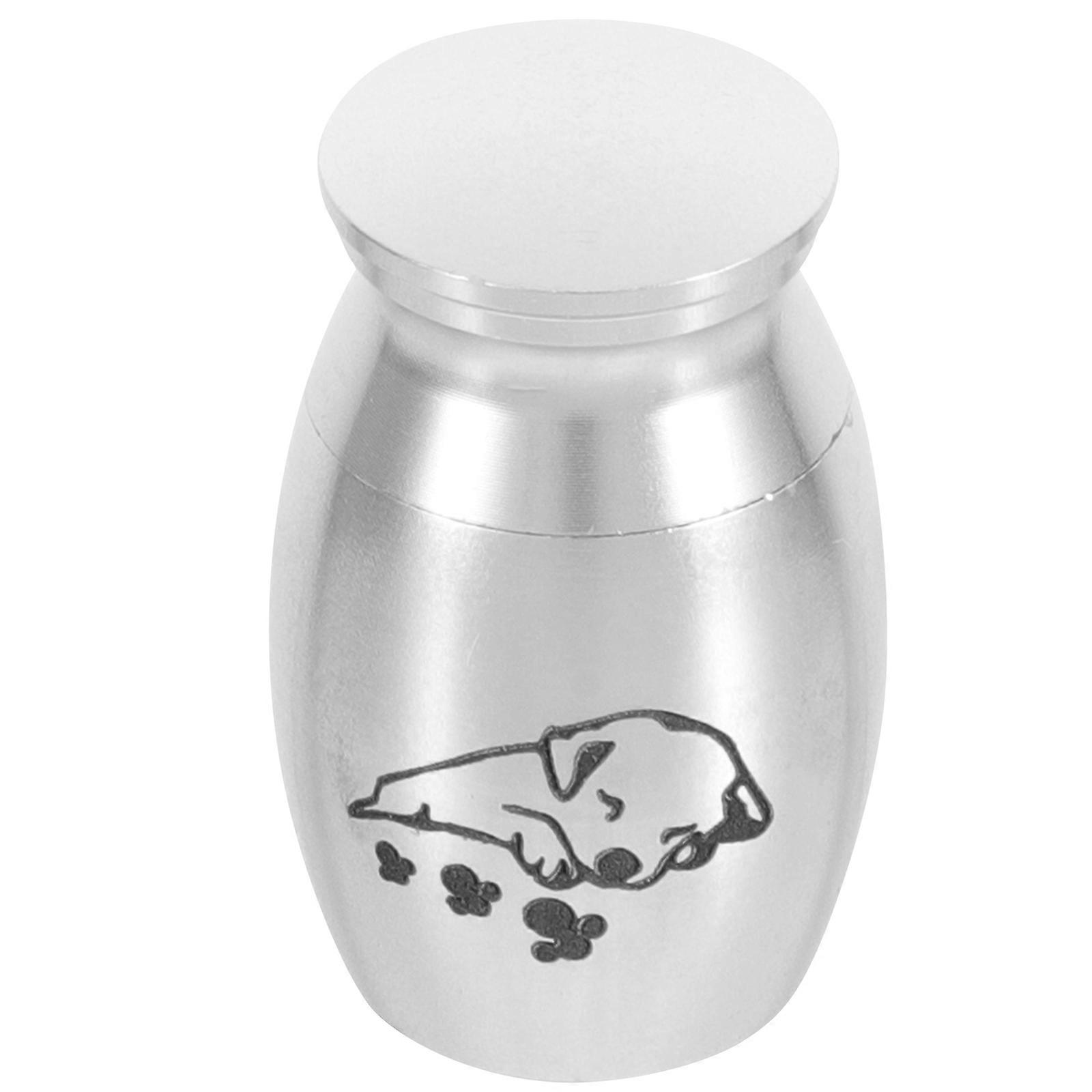 Lightweight Metal Pet Cremation Urn with Screw Lid – Durable Alloy Memorial Container for Dog or Cat Ashes, Smooth Finish Keepsake Box for Funeral