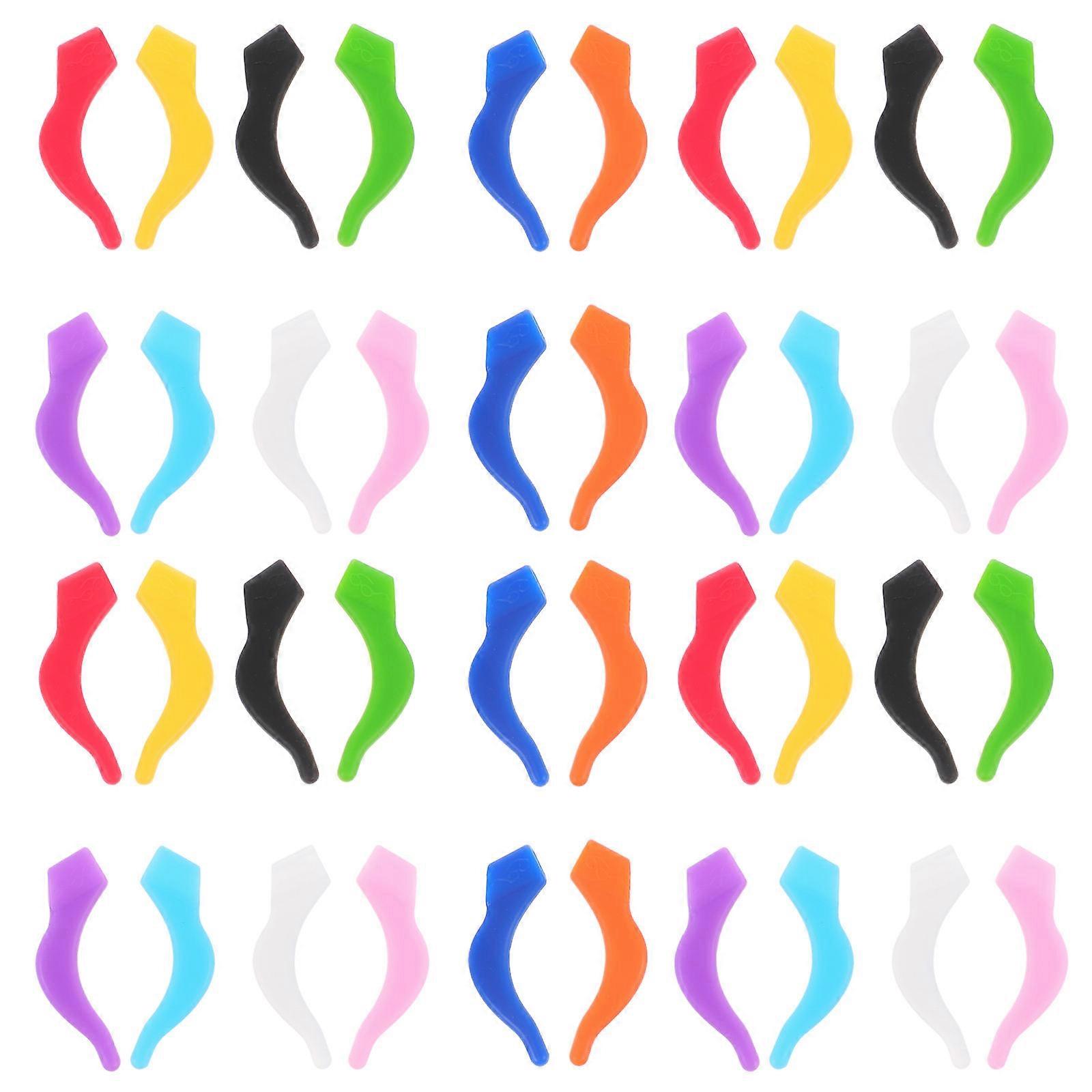 Non-Slip 40Pcs Glasses Ear Grippers Assorted Color Comfortable Design Perfect For Biking Daily Life