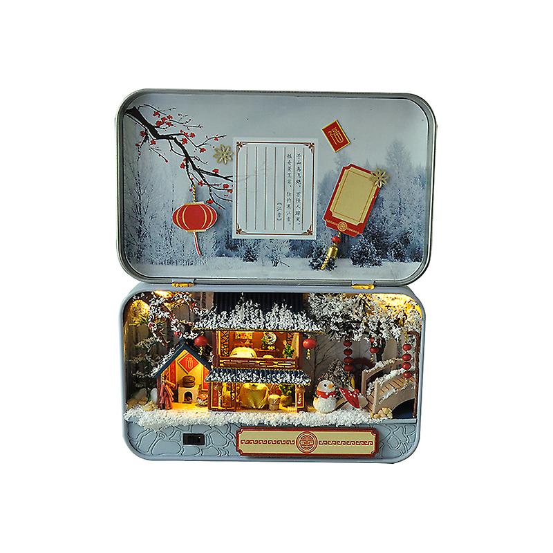 Diy Box Theater Chinese Courtyard 4 Seasons Scenery Handmade Mini Model Gift