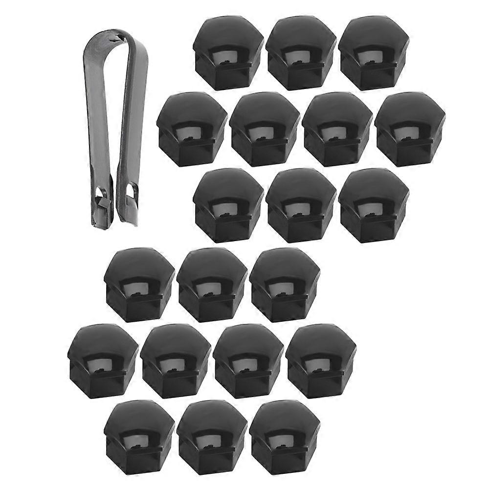 40PCS Durable Tire Bolt Caps for Car Wheel Nut Covers – Enhanced Appearance & Screw Protection with Black Caps and Remover Tool