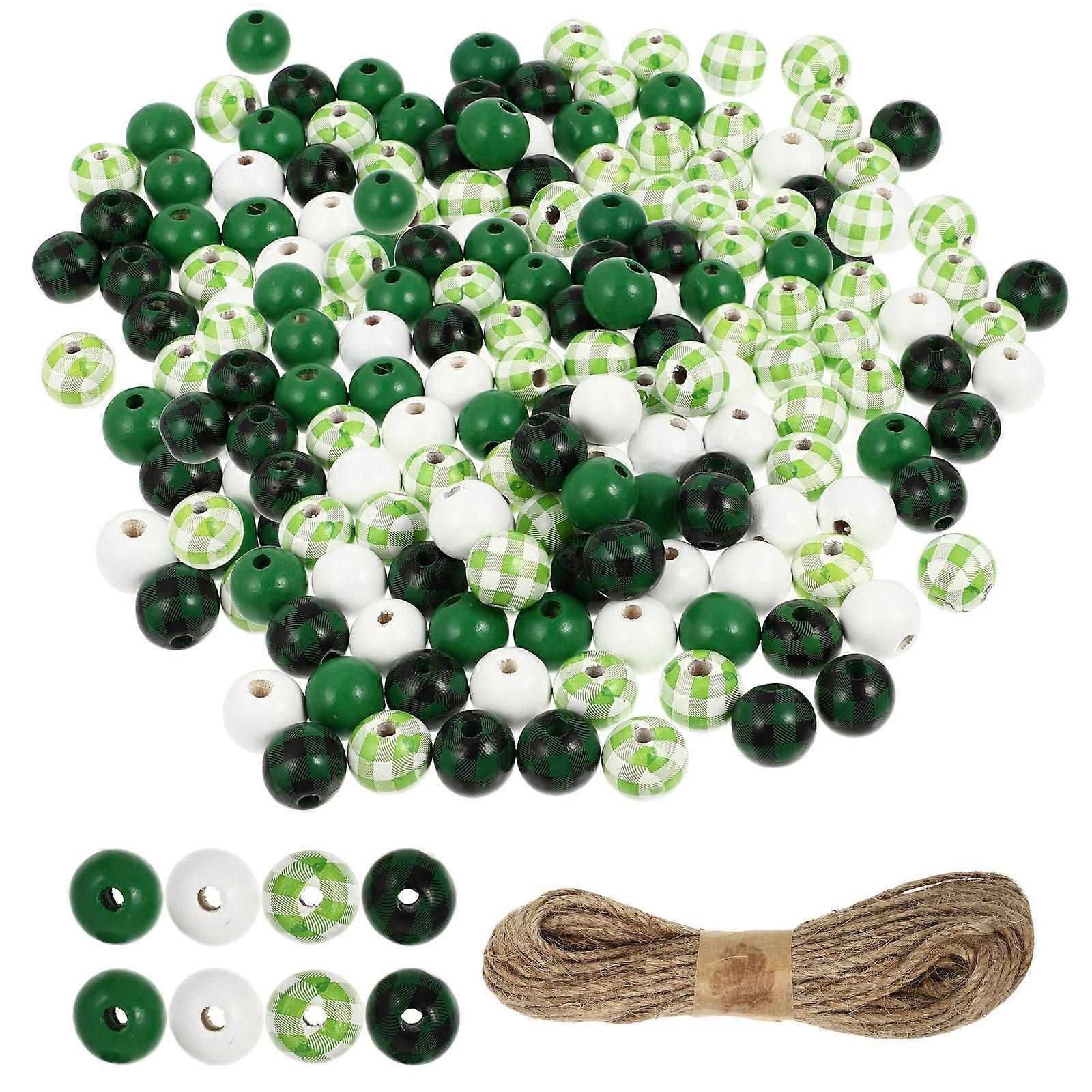 1 Set St Patrick's Day Wooden Beads for DIY Handmade Projects