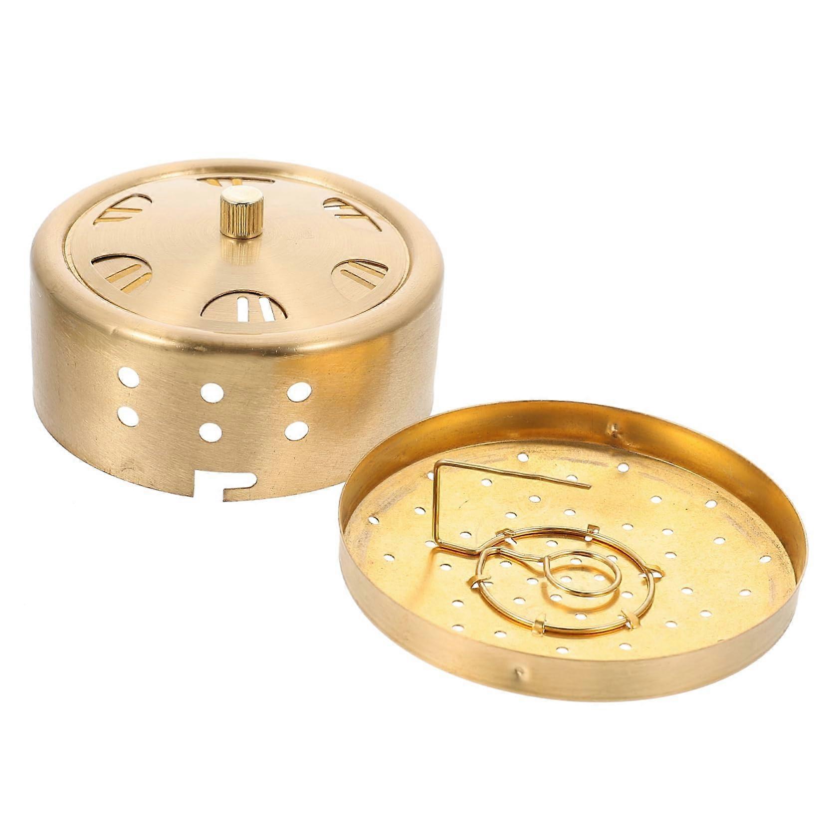 Moxa Box Copper Adjustable Smoke-Free Moxibustion Tool For Healing Therapy And Body Warmth Model 1