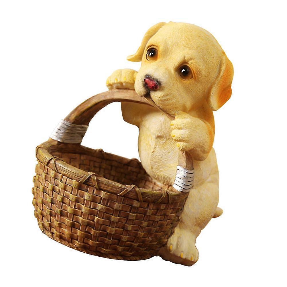 Puppy Shape Decorative Candy Box Storage Organizer For Household Decorative Items In Orange For Living Room With 1Pack