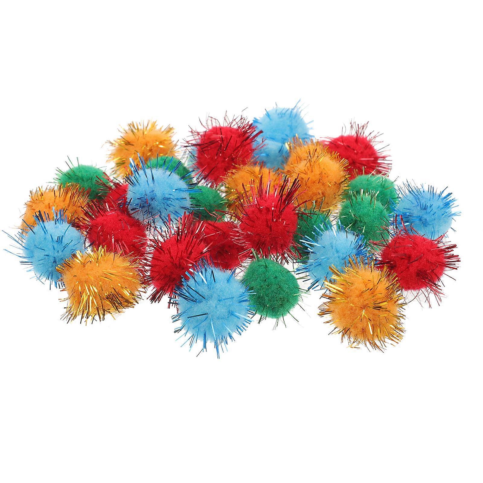 200Pcs Color Pompoms Fluffy Craft Balls DIY Making Supplies For Kids Kindergarten Preschool Class