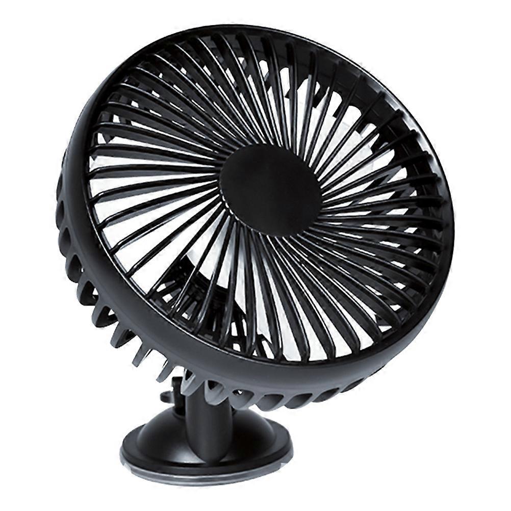 Portable Car Fan with USB Charging Low Noise Rotating Function for Various Vehicles 4.5 x 3.1 Inches Black