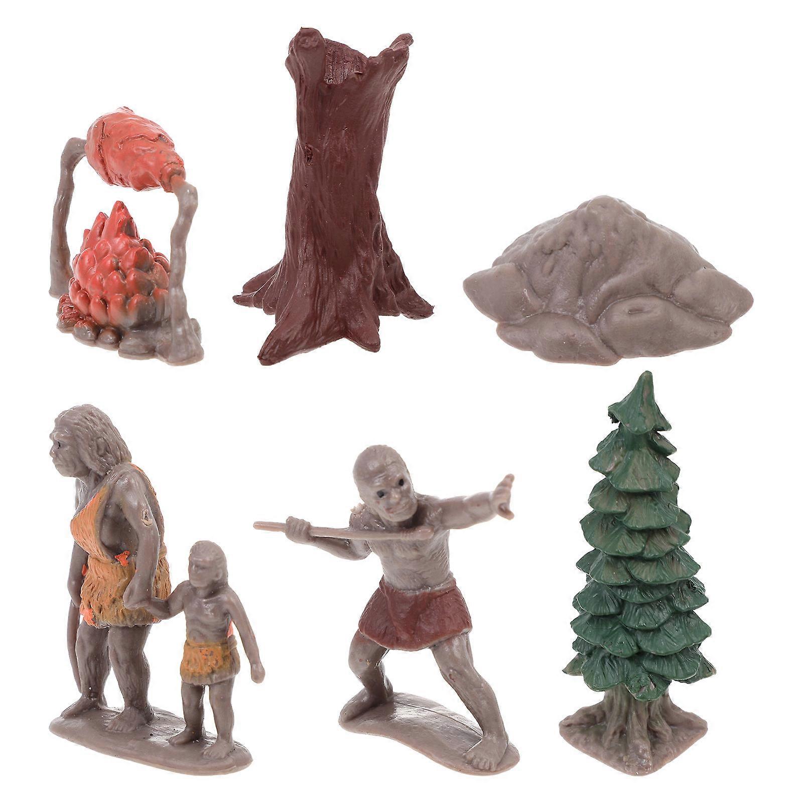 Kids Teaching Aids Primitive Human Statue For Display Layout Assorted Color 1 Set