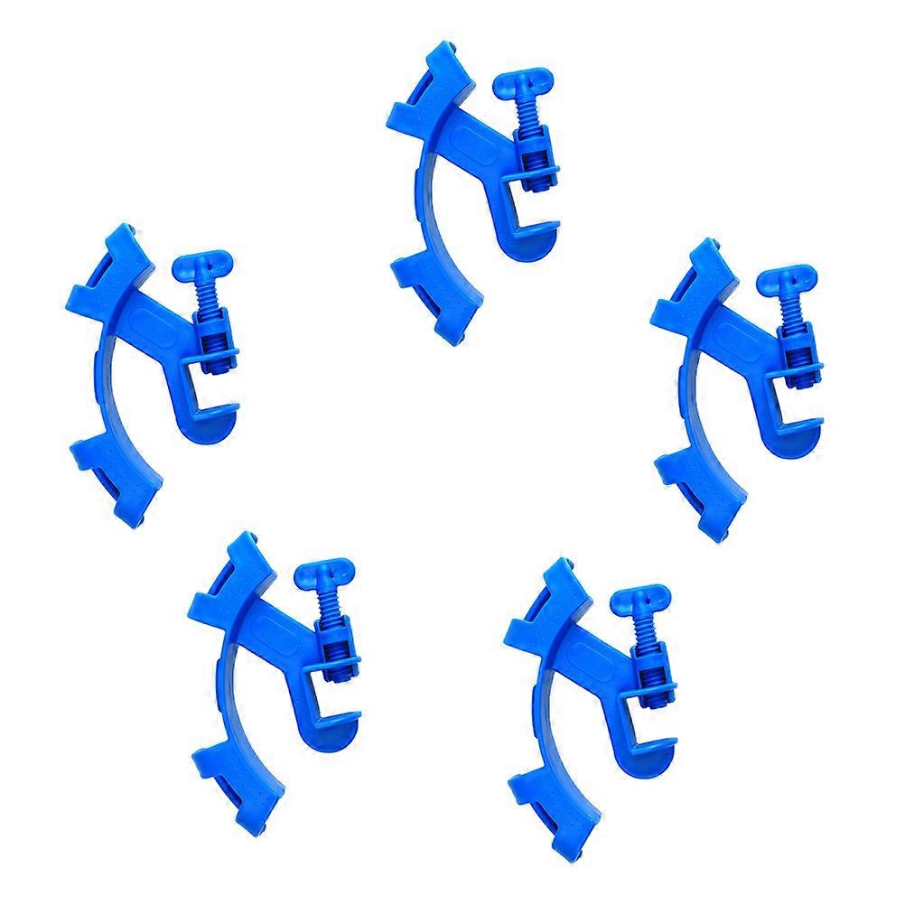 Aquarium Water Tube Clamp 5Pcs Ideal For Aquarium Owners Compact Adjustable Size 12X2X2CM Blue Color Prevent Slipping