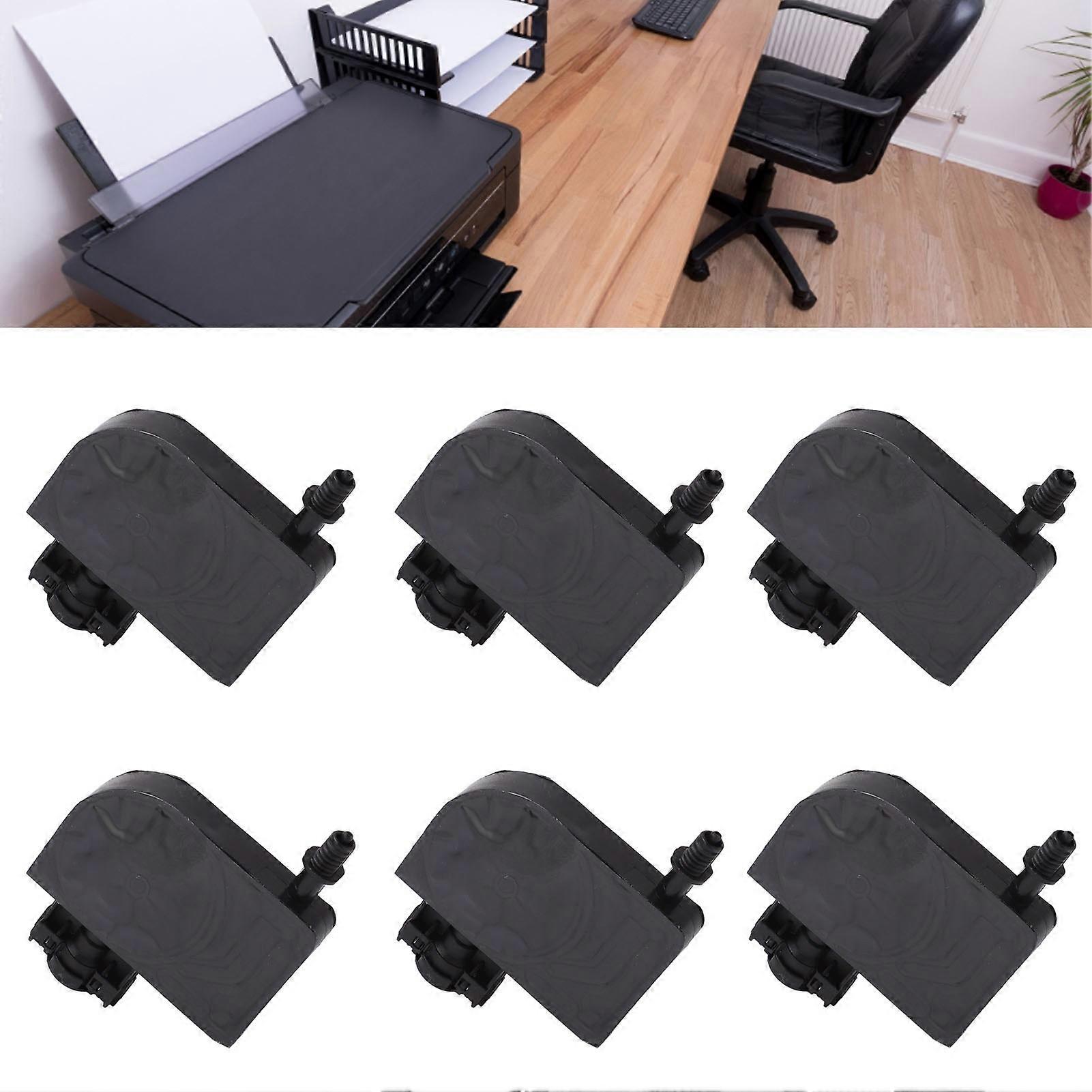 6Pcs Black Printer Ink Damper Corrosion Resisting Fluent PP Material Printer Damper for 4800 