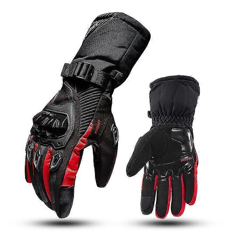 "قفازات دراجة نارية للرجال قفازات دراجة نارية شتوية معتمدة ، قفازات بثلاثة أصابع تعمل باللمس مقاومة للماء ، حماية خفيفة ودافئة ، دراجة جبلية ، خارج