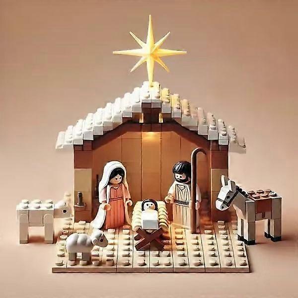 New Nativity Blocks Nativity Scene Building Blocks Crafts Ornaments